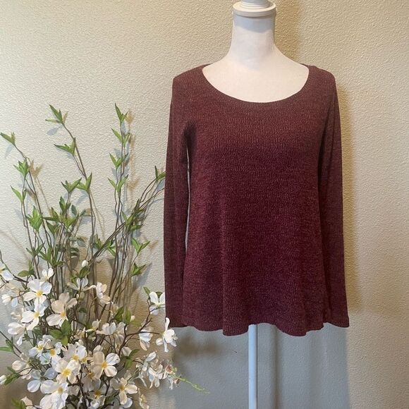American Eagle Outfitters Burgundy Blouse - Size Small - Picture 1 of 10